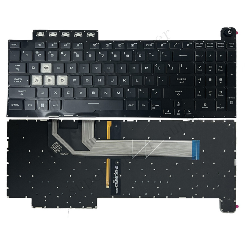 Keyboard Gaming Black - Clavier rétroéclairé noir S++ US pour
