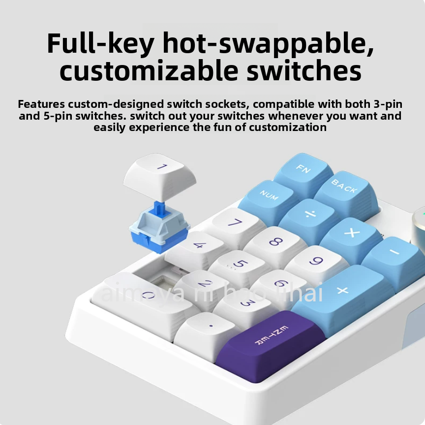 Gaming Keyboard Bluetooth - Clavier mécanique sans fil Bluetooth Kzzi