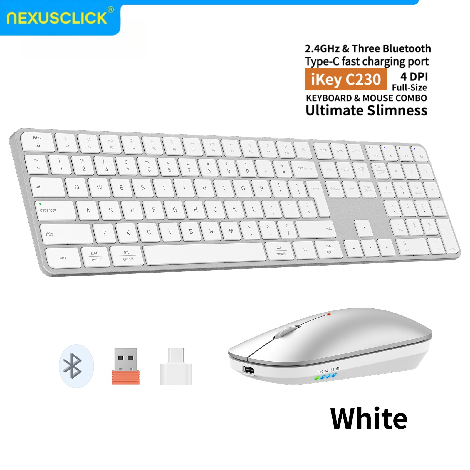 Keyboard Gaming Mac - Clavier et souris sans fil rechargeables