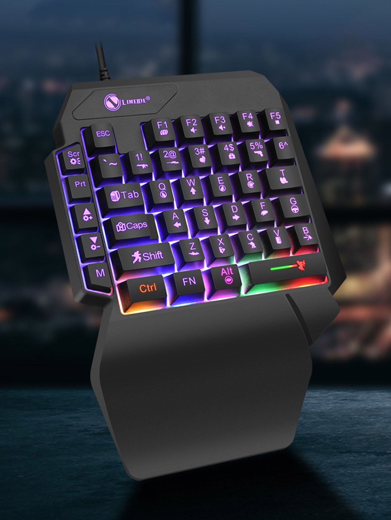 Gaming Keyboard 1 Hand - Clavier filaire mécanique pour jeux légers