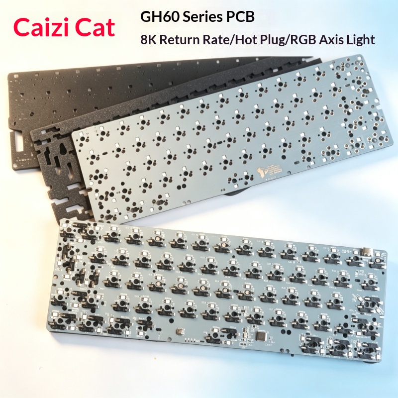 Hot Swap Pcb - PCB de clavier GH60 personnalisé, filaire,
