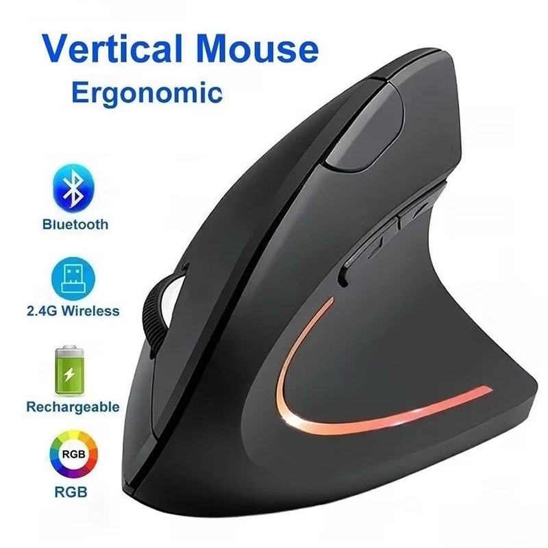 Gaming Keyboard Bluetooth - Souris verticale ergonomique 2,4 GHz Bluetooth