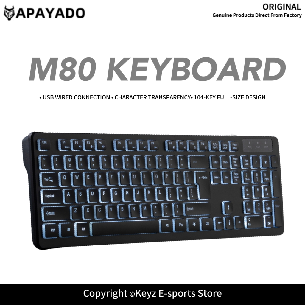 Keyboard Gaming Mac - Clavier de jeu filaire USB ultra-fin