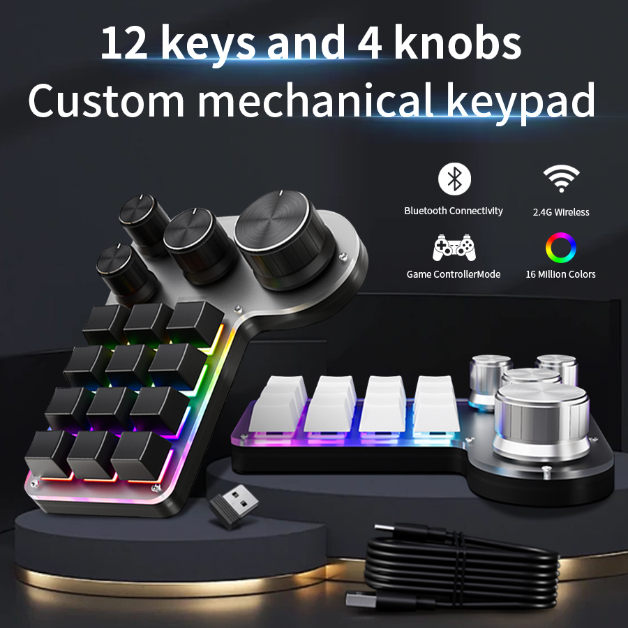 Gaming Keyboard 1 Hand - 3 Modes 12 touches clavier mécanique