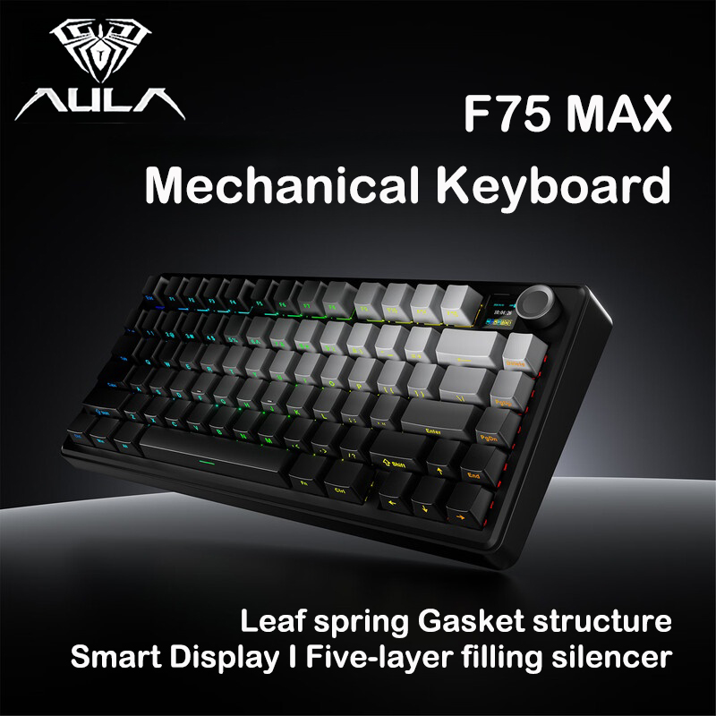 Keyboard Gaming Mac - Clavier mécanique AULA F75 MAX 75%