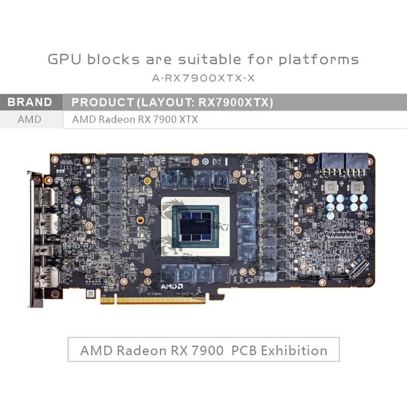 Bykski A-RX7900XTX-X bloc d'ea - Amd Vga Rx 7900 Xtx avis et prix