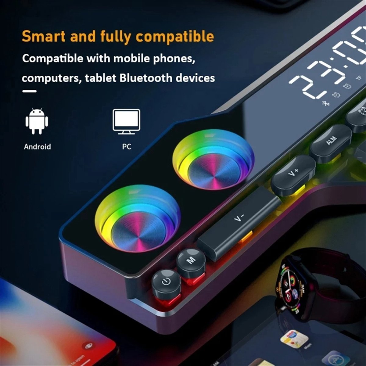 Haut-parleurs DTC5 V18 Dazzle  - Gaming Keyboard Bluetooth avis et prix