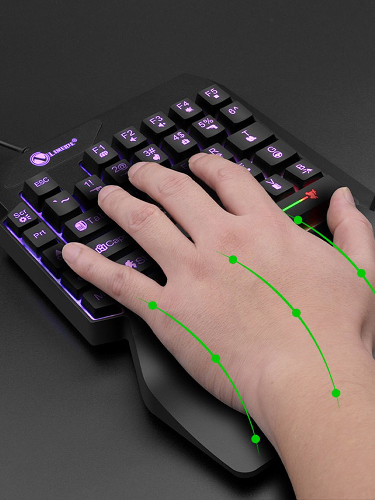 Clavier filaire mécanique pour - Gaming Keyboard 1 Hand avis et prix