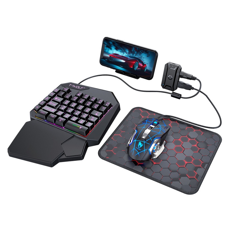 Clavier et souris de jeu T-Wol - Gaming Keyboard 1 Hand avis et prix