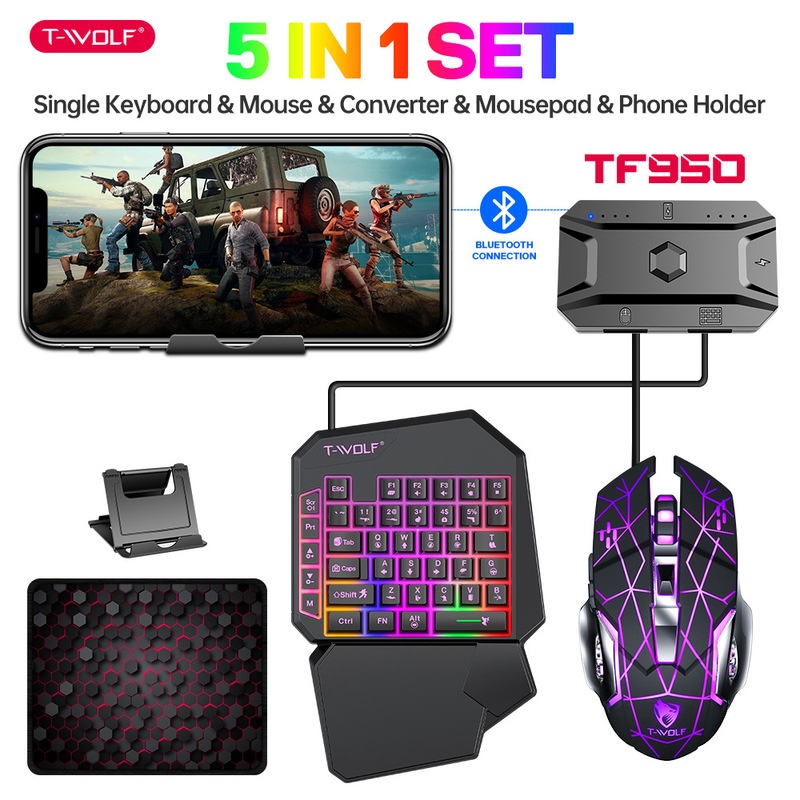 Clavier et souris de jeu T-Wol - Gaming Keyboard 1 Hand avis et prix