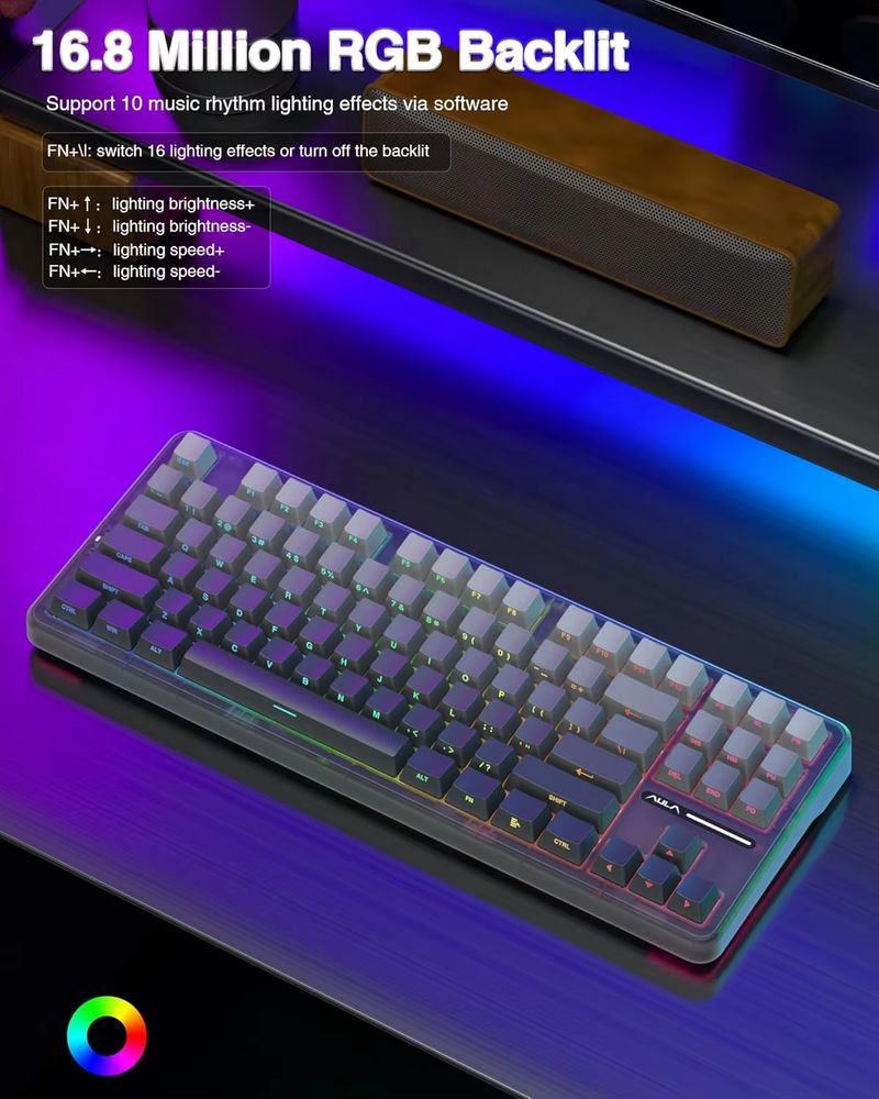 Clavier mécanique sans fil Aul - Gaming Keyboard Tkl avis et prix